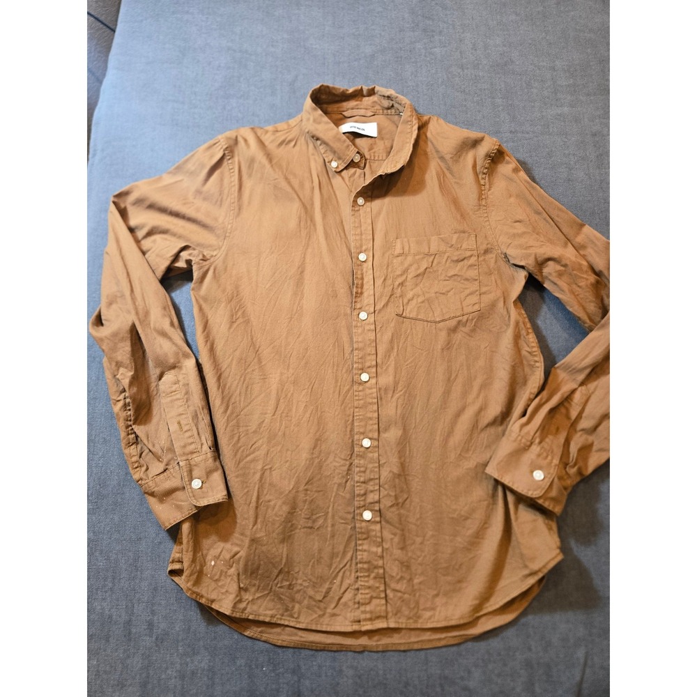 Buck Mason Shirt Mens Medium Tobaco Brown Button Up Outdoor Field Collar
